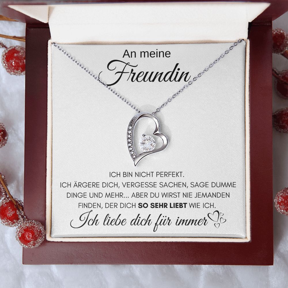 An meine Freundin "Ich liebe dich für immer" - Luxus Halskette