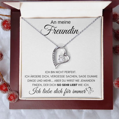 An meine Freundin "Ich liebe dich für immer" - Luxus Halskette