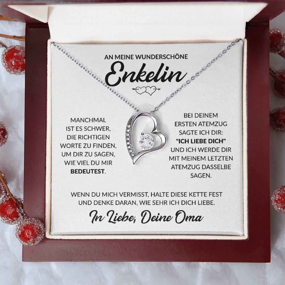 Enkelin Geschenk von Oma - Herzkette