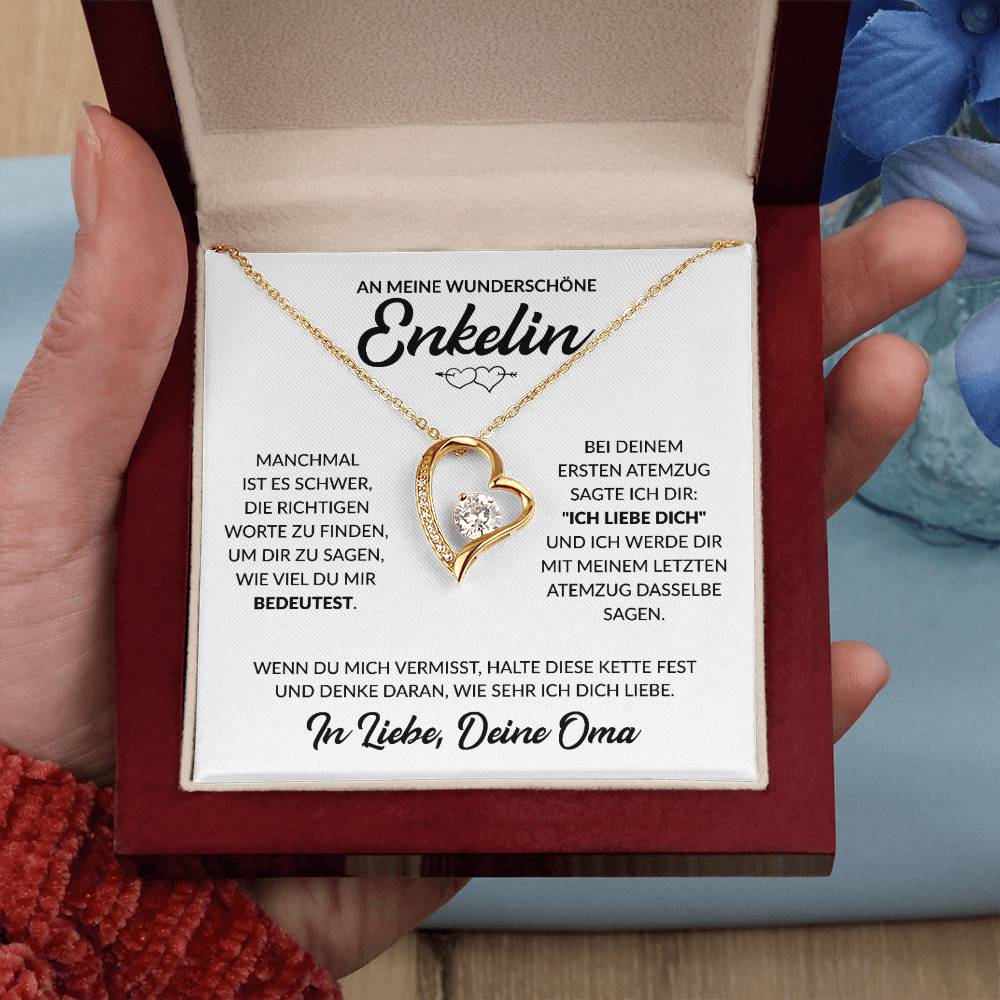 Enkelin Geschenk von Oma - Herzkette