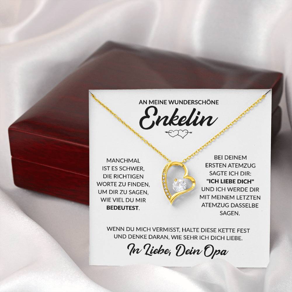 Enkelin Geschenk von Opa - Herzkette