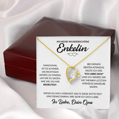 Enkelin Geschenk von Opa - Herzkette