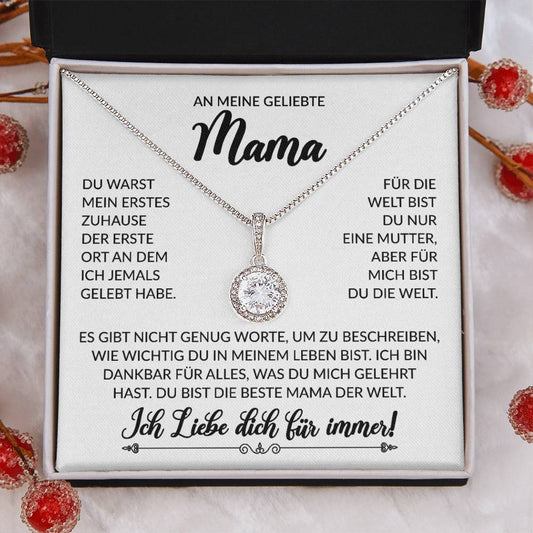 An meine geliebte Mama - Kristall Halskette
