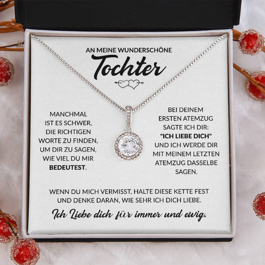 An meine wunderschöne Tochter - Kristall Halskette