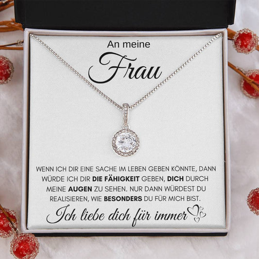 An meine Frau "Fähigkeit Geben" - Kristall Halskette