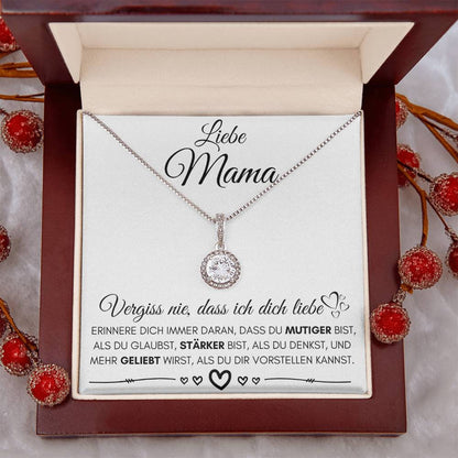 Liebe Mama "Erinnere Dich" - Kristall Halskette