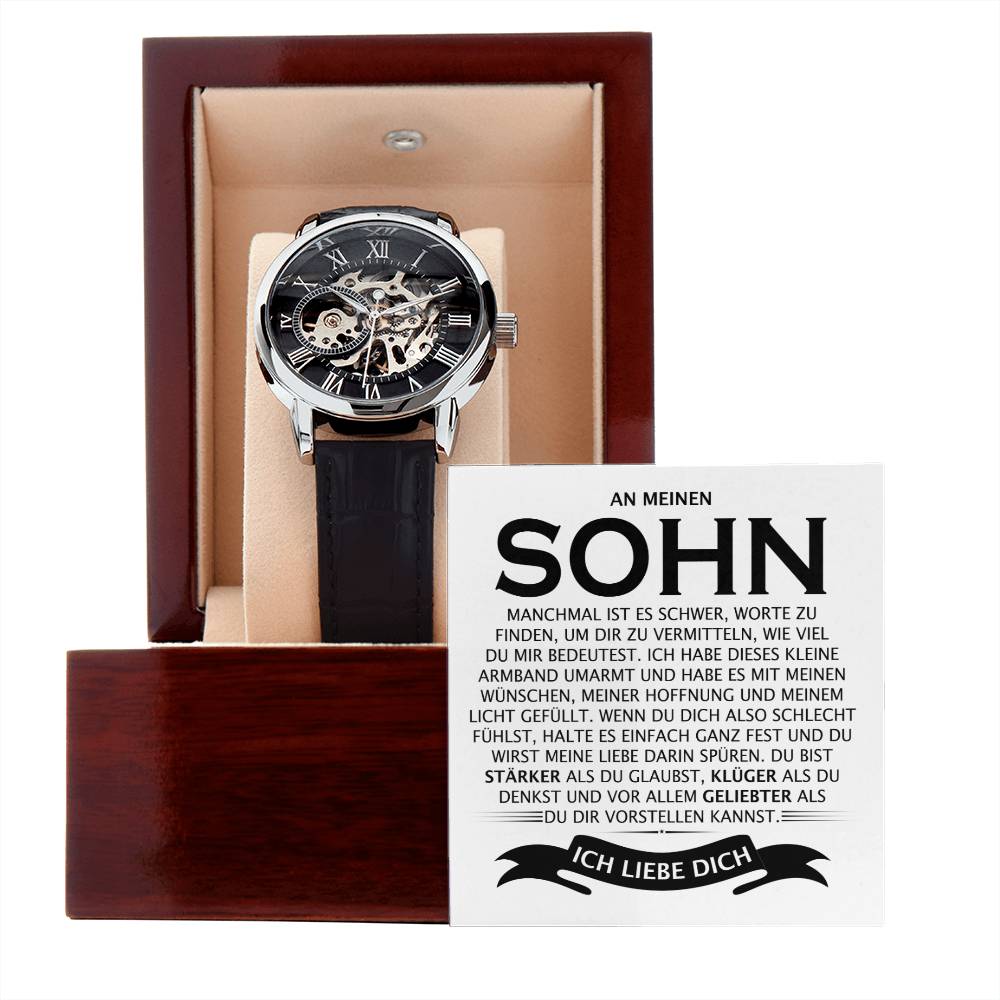 An meinen Sohn - Skelettarmbanduhr