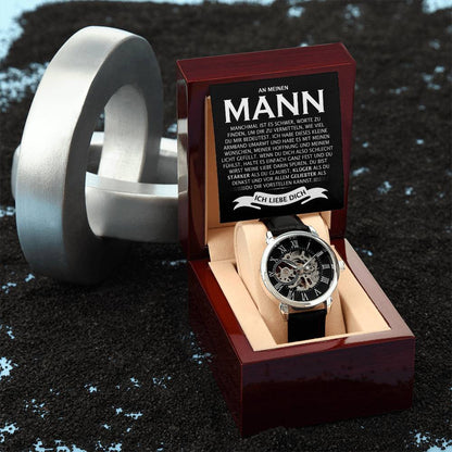 An meinen Mann - Skelettarmbanduhr