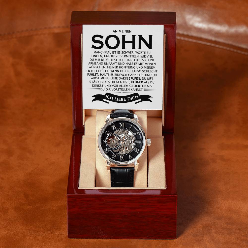 An meinen Sohn - Skelettarmbanduhr
