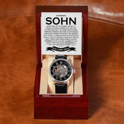 An meinen Sohn - Skelettarmbanduhr