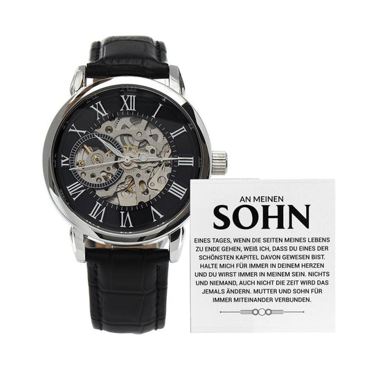 Mutter und Sohn - Skelettarmbanduhr