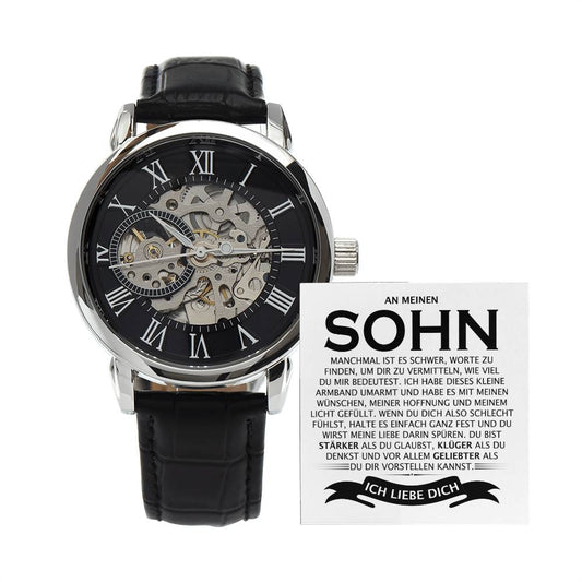 An meinen Sohn - Skelettarmbanduhr
