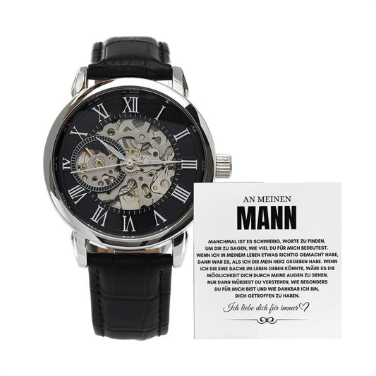 An meinen Mann - Skelettarmbanduhr