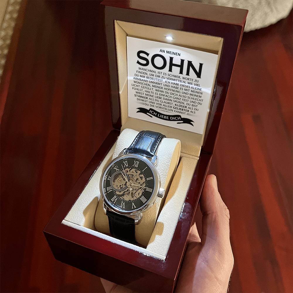 An meinen Sohn - Skelettarmbanduhr