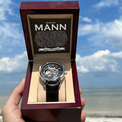 An meinen Mann - Skelettarmbanduhr