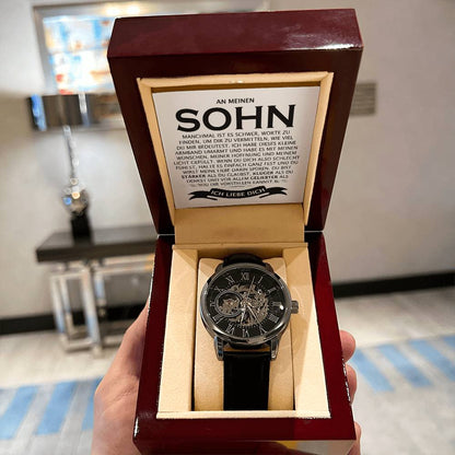 An meinen Sohn - Skelettarmbanduhr