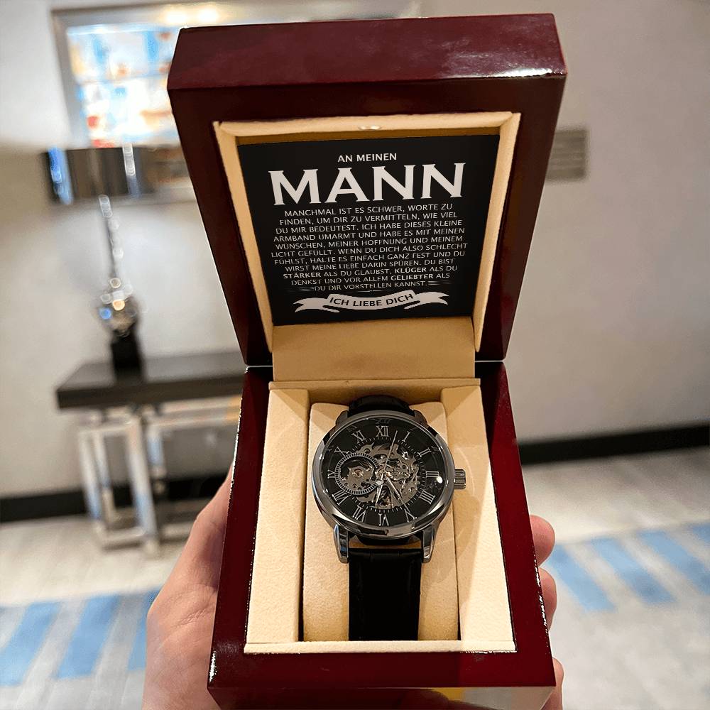 An meinen Mann - Skelettarmbanduhr
