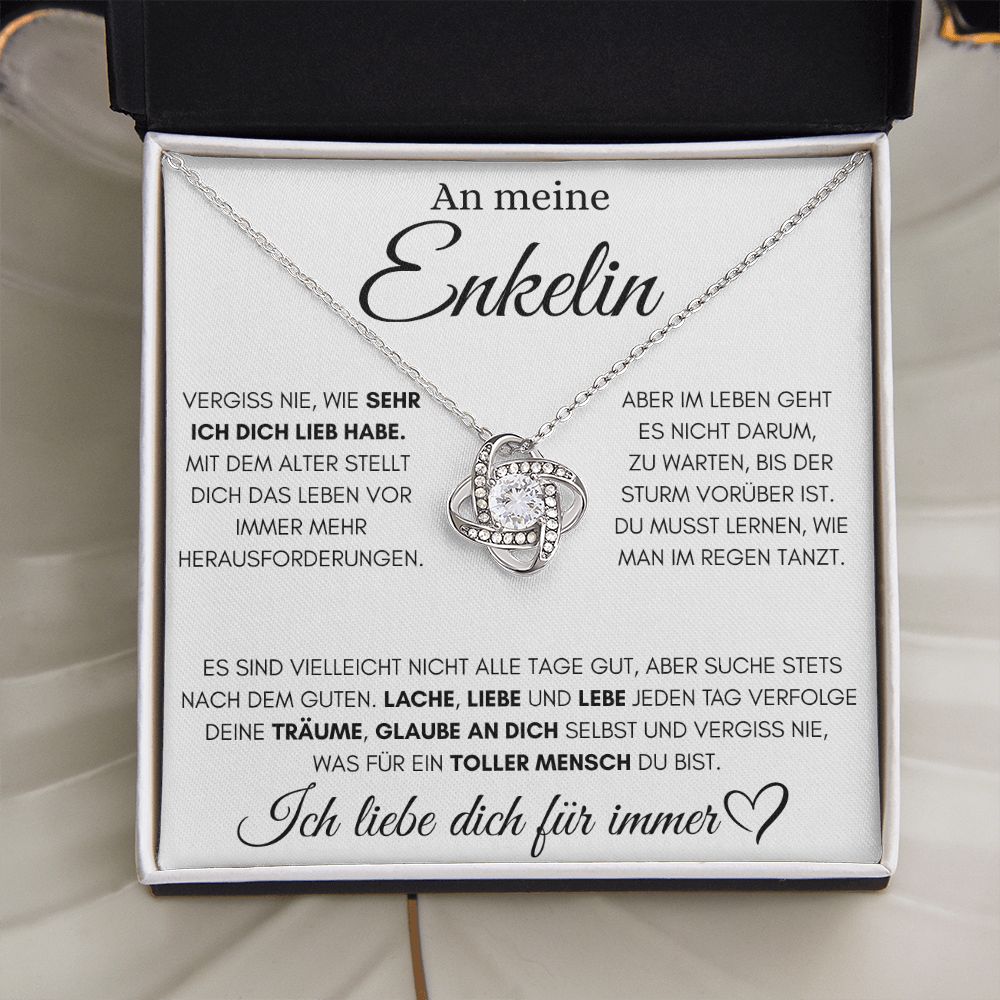 Enkelin "Herausforderungen" - Love Knot Halskette