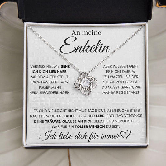 Enkelin "Herausforderungen" - Love Knot Halskette