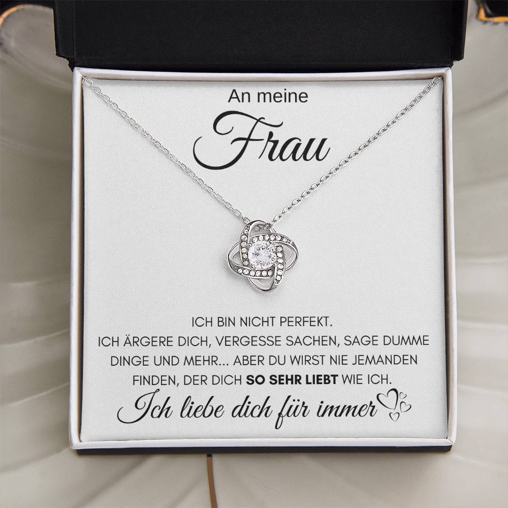 An meine Frau "Ich liebe dich für immer" - Love Knot Halskette