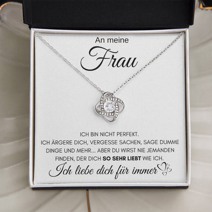 An meine Frau "Ich liebe dich für immer" - Love Knot Halskette