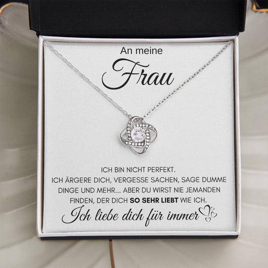 An meine Frau "Ich liebe dich für immer" - Love Knot Halskette