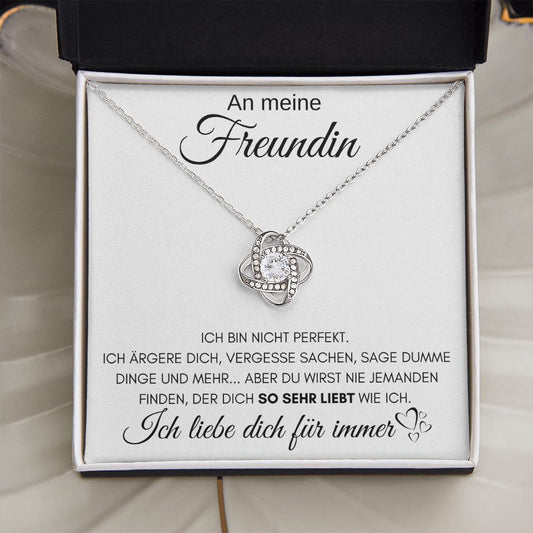 An meine Freundin "Ich liebe dich für immer" - Love Knot Halskette