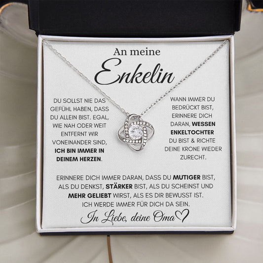 Enkelin "Immer in deinem Herzen" - Love Knot Halskette