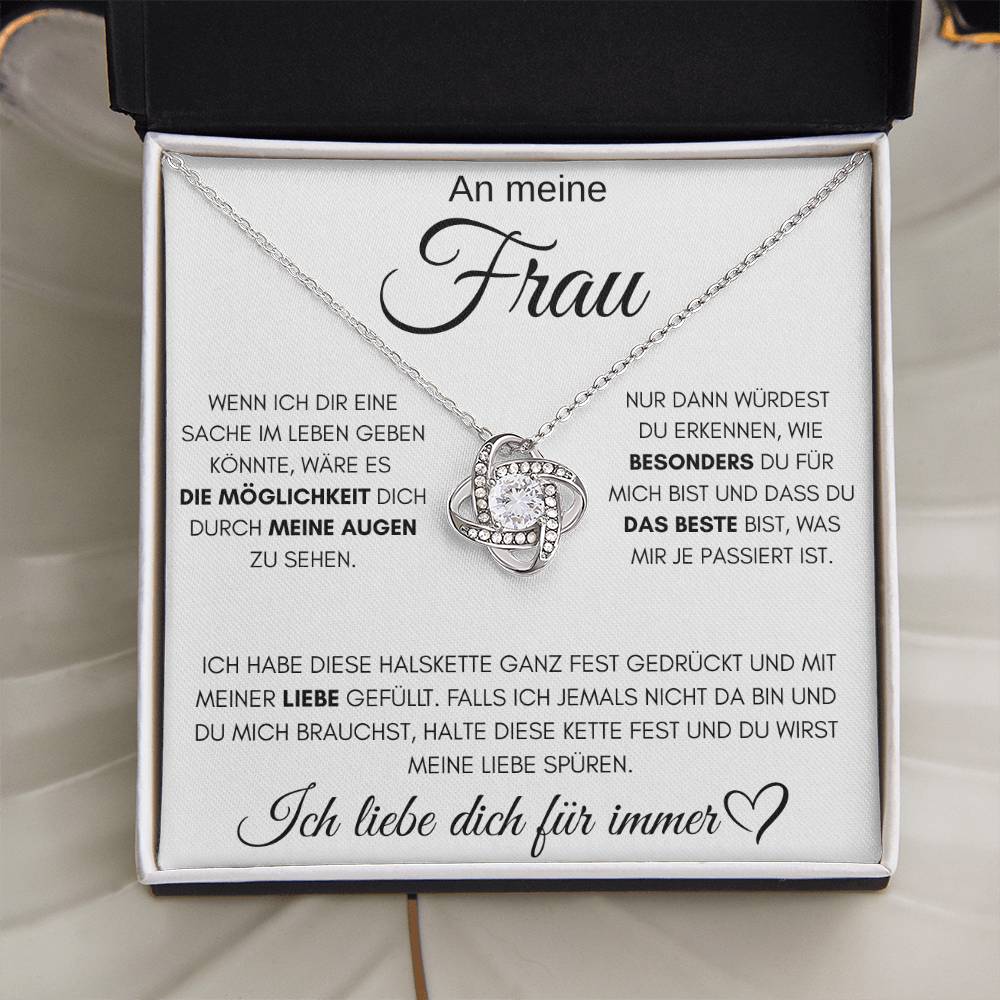 An meine Frau "das Beste" - Love Knot Halskette