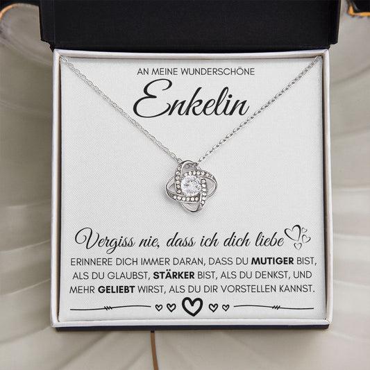An meine wunderschöne Enkelin - Love Knot Halskette