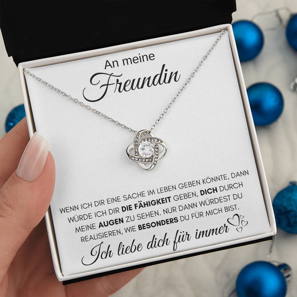 An meine Freundin "Fähigkeit Geben" - Love Knot Halskette