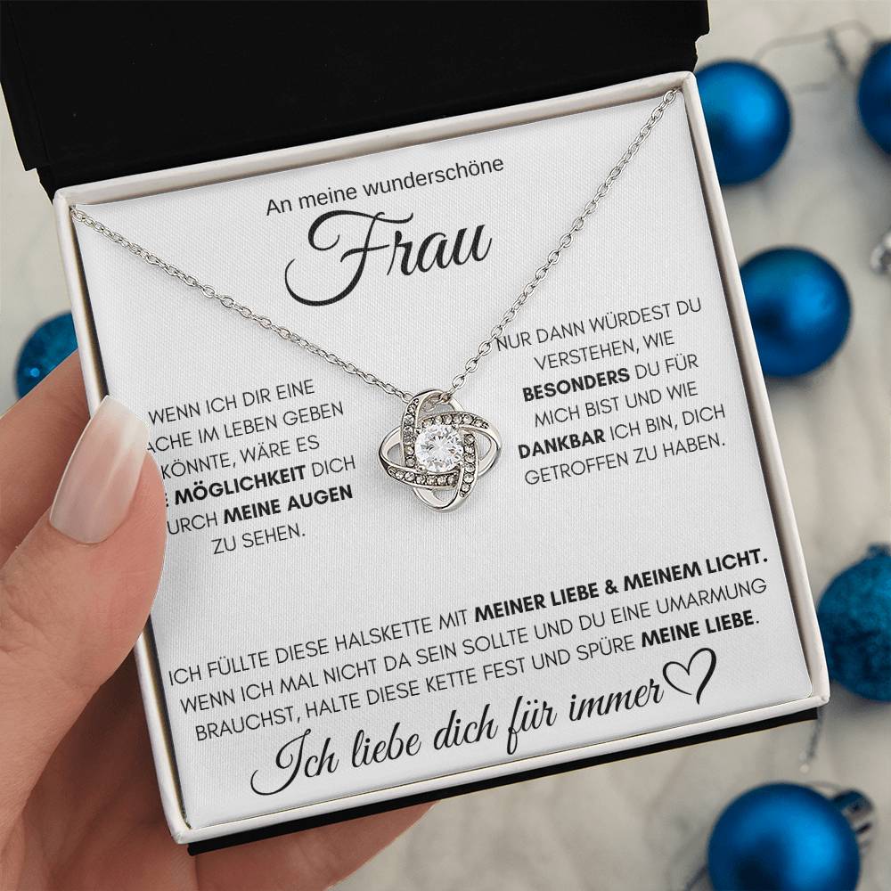 An meine wunderschöne Frau - Love Knot Halskette