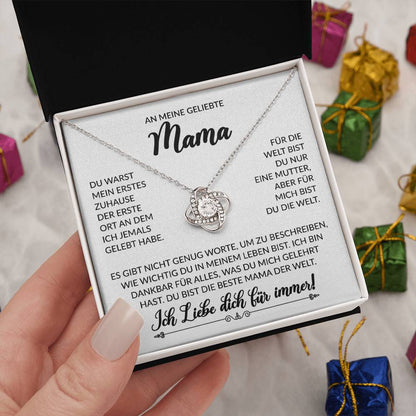 An meine geliebte Mama - Knot Halskette