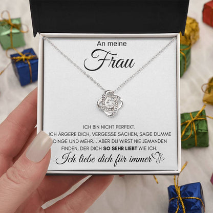 An meine Frau "Ich liebe dich für immer" - Love Knot Halskette