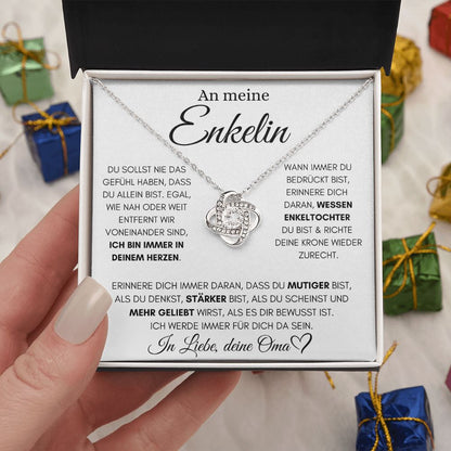 Enkelin "Immer in deinem Herzen" - Love Knot Halskette
