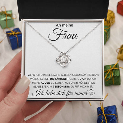 An meine Frau "Fähigkeit Geben" - Love Knot Halskette