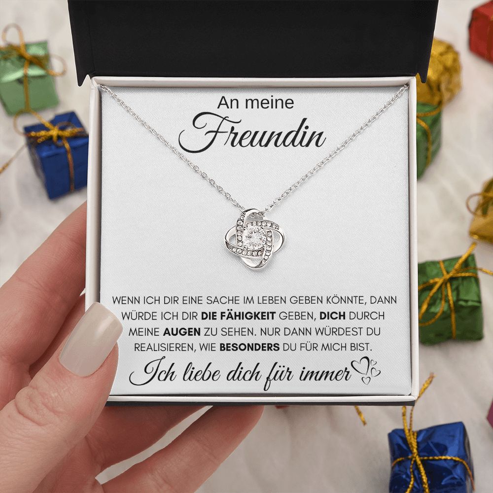 An meine Freundin "Fähigkeit Geben" - Love Knot Halskette