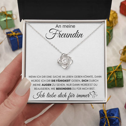 An meine Freundin "Fähigkeit Geben" - Love Knot Halskette