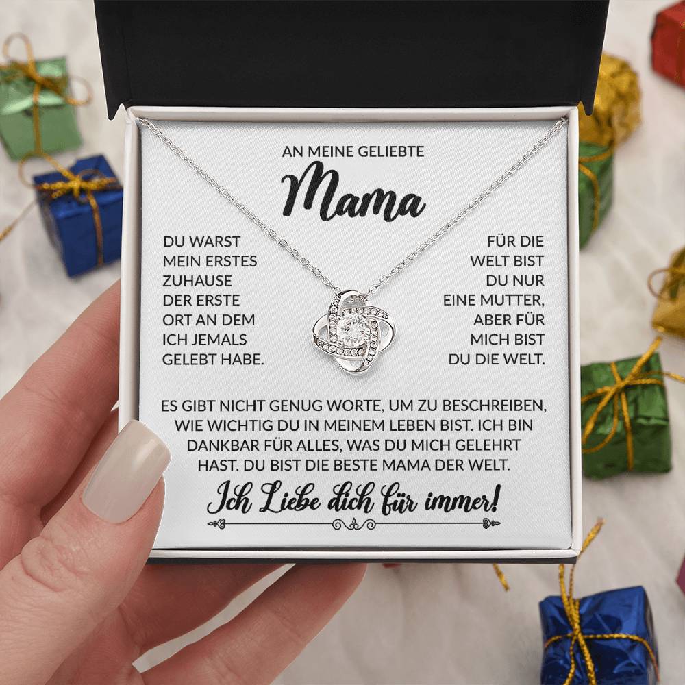 An meine geliebte Mama - Knot Halskette