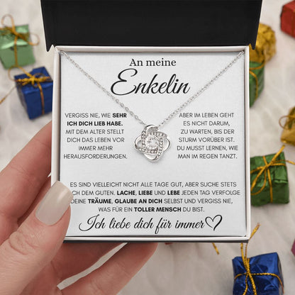 Enkelin "Herausforderungen" - Love Knot Halskette