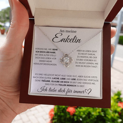 Enkelin "Herausforderungen" - Love Knot Halskette