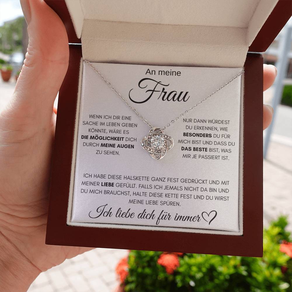 An meine Frau "das Beste" - Love Knot Halskette