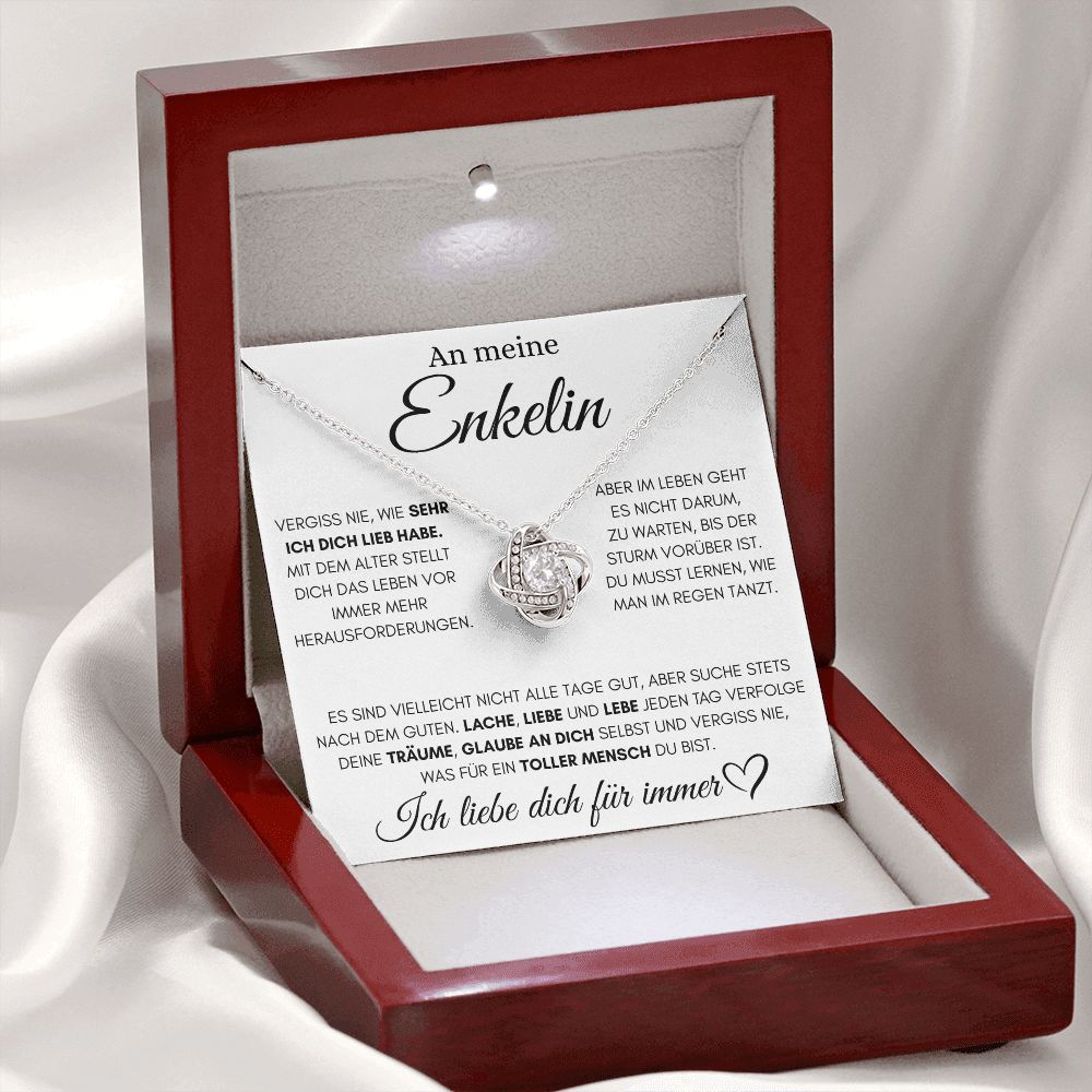 Enkelin "Herausforderungen" - Love Knot Halskette