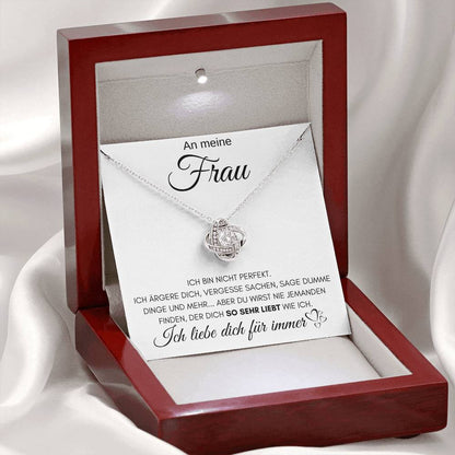 An meine Frau "Ich liebe dich für immer" - Love Knot Halskette