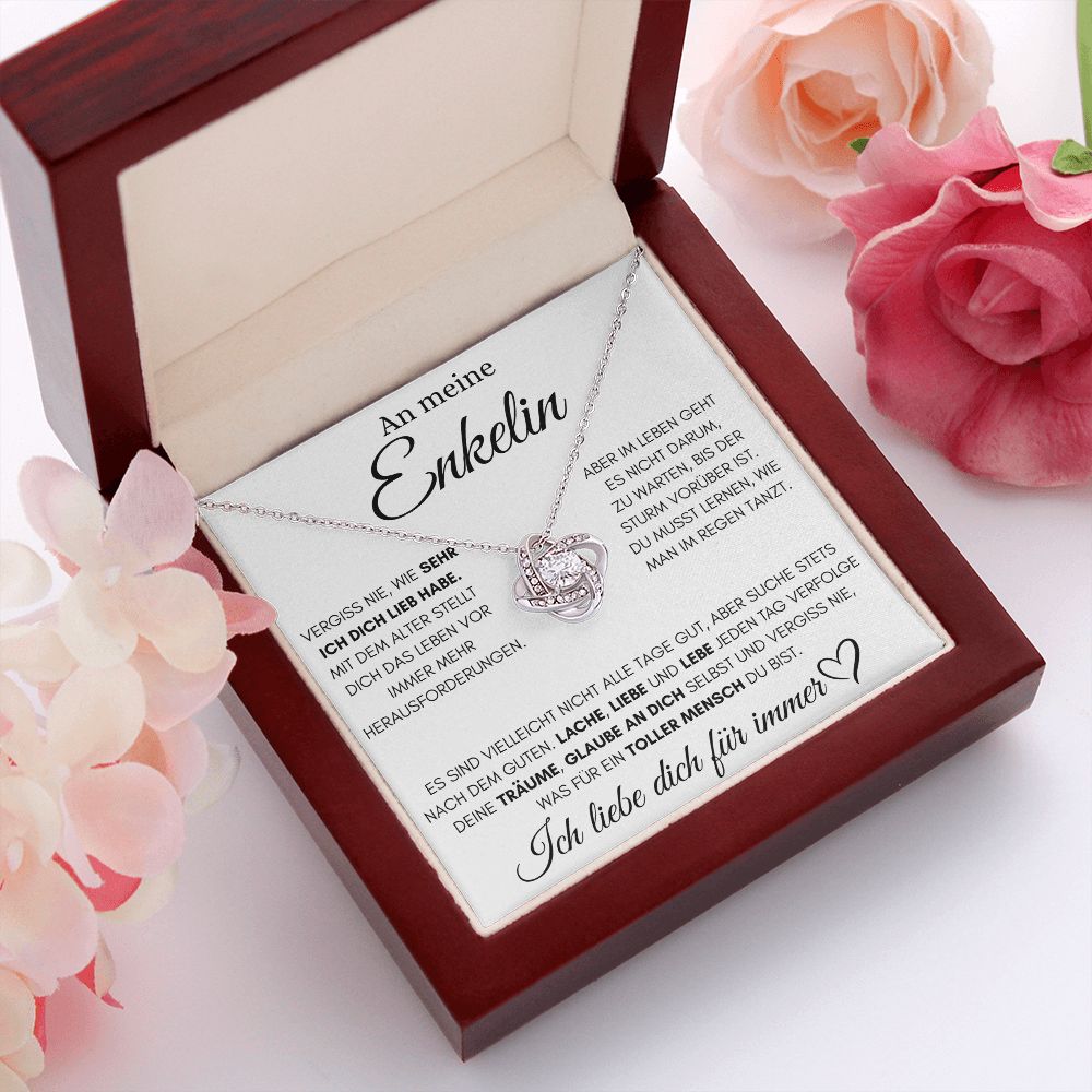 Enkelin "Herausforderungen" - Love Knot Halskette