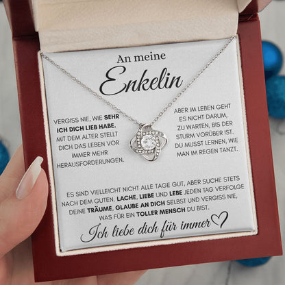 Enkelin "Herausforderungen" - Love Knot Halskette