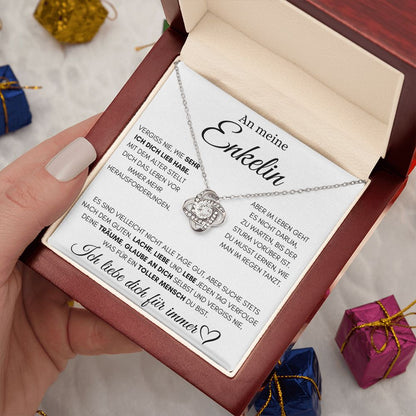 Enkelin "Herausforderungen" - Love Knot Halskette