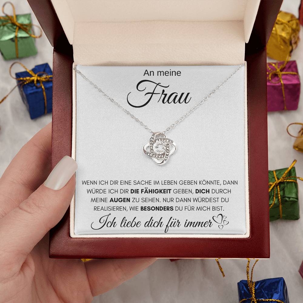 An meine Frau "Fähigkeit Geben" - Love Knot Halskette