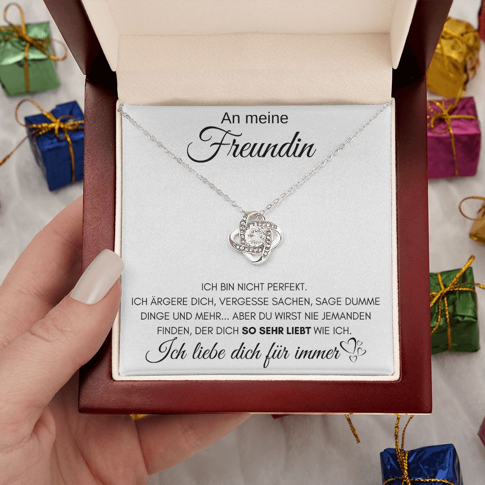 An meine Freundin "Ich liebe dich für immer" - Love Knot Halskette