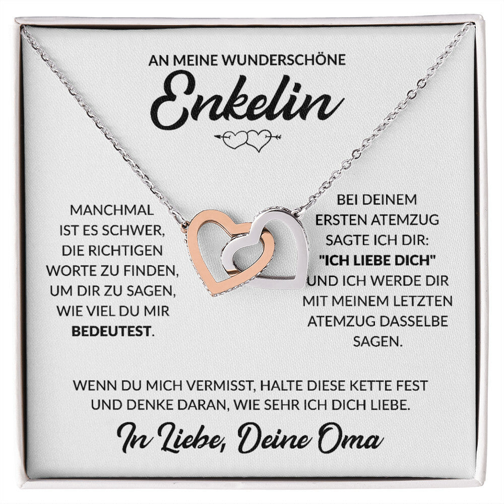 Enkelin Geschenk von Oma - Herzenkette